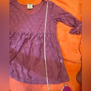 NWT Beautiful purple top of all lace!